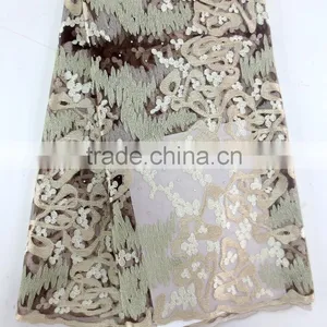 Wholesale Guangzhou Tulle Lace Fabric/New Lace Dress Fabric/High Quality Cord Lace Fabric thumbnail-5