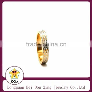 Fashion Personalized Custom Gold Leaf Stainless Steel Ring thumbnail-1