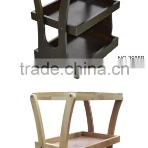 2016 Hot Sales Good Quality Wooden Smooth Surface Flower Shelf SPA Furniture Beauty Salon Trolley thumbnail-2