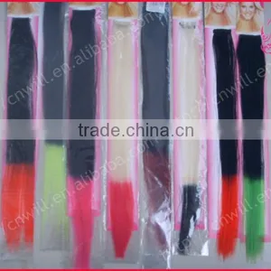 Pretty Three Tone Hair Two Tone Hair Extension Rainbow Clip in Hair Extension thumbnail-3