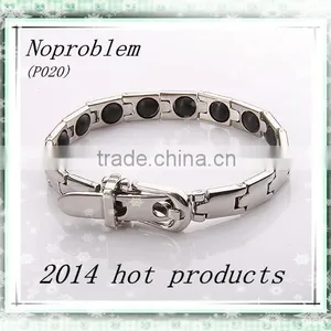 Noproblem P020 Hot New Energg Titanium Casual for Couple Frendship Stainless Steel Bracelet thumbnail-1