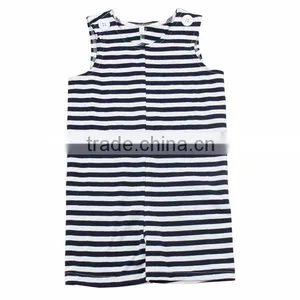 Wholesale 2016 Popular High Quality Soft Cotton Strip Fabric Baby Lime Striped Romper for Baby Girls thumbnail-5