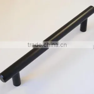 12mm Matt Black T Bar Pull Handles (FTD445) thumbnail-1