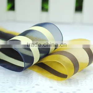 Hot Sale Organza Printed Wired Ribbon for Decoration thumbnail-1
