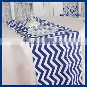 RU012A Cheap 2015 New Decorative Printer Pink and White Chevron Table Runner thumbnail-3