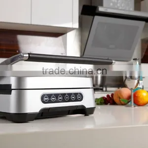 Non-stick Electric Stainless Steel Panini Press Sandwich Maker thumbnail-2