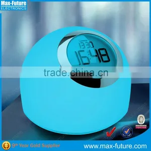 Touch Control Glowing LED Color Change Digital Alarm Clock With Snooze Function thumbnail-4