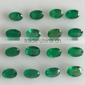 Oval Faceted Cut Natural Emerald Zambian Green Loose Gemstones thumbnail-6