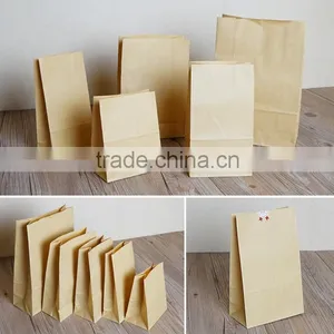 Flat White Kraft Paper Bag Square Bottom for Food Packaging thumbnail-4