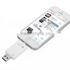 OTG USB Flash Drive,usb Drive for IPhone 5 5s 6 6s 6 Plus,usb Flash Drive for IPad Air Mini thumbnail-1
