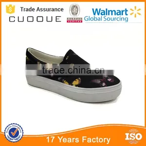 Fashion Vulcanized Screen Printing High Platform Outsole Canvas Shoes Woman Shoes thumbnail-2