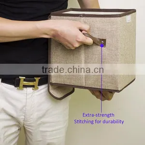 Linen Storage Eco-friendly Shower Caddy 16x16x16 Storage Cube Clothes Storage Boxes Amazon Fabric Cosmetic Organizer Folding thumbnail-5
