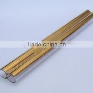 Quartz Halogen Tube With Gold Coating Quartz Tube Colorful Candle Quartz Tube for Decoration Coating Quartz Tube Clear Tube thumbnail-1