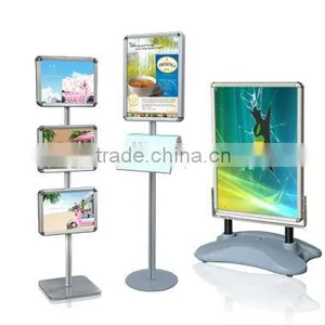 High Quality Aluminum Free Standing Poster Frame Display, 3 Tier Floor Standing Display thumbnail-3