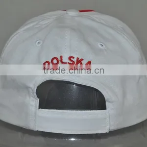 Guangzhou Hat Factory Professional Custom 100% Cotton White/red Promotional Baseball Cap thumbnail-3