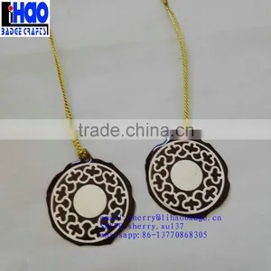 Metal Hang Tag ,epoxy Tag With Gold Bungee Cord thumbnail-6