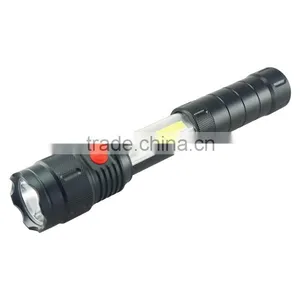 China Supplier 4AA Aluminium Strong Led Flashlight COB Working Light Torches thumbnail-2