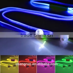 Fashion ,cheapest MFI Colourful Led Lighting Earphone Wired Sport Headphones thumbnail-1