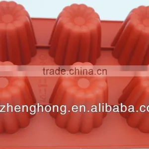 Fresh Design Wholesale Durable Reusable 6-holes Silicone Cup Cake Mold Chocolate Mold thumbnail-1