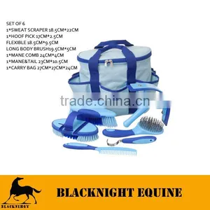 HORSE GROOMING BRUSHES SET OF 6 EQUESTRIAN HORSE GROOMING BRUSHES EQUESTRIAN WHOLESALE HORSE GROOMING BRUSHES HORSE BRUSH SETS thumbnail-1