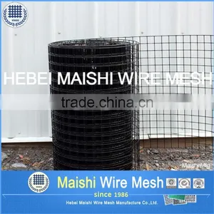 1/2" Sq Black PVC Coated Welded Wire Mesh thumbnail-1