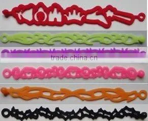 Fashion Colorful Cutout Silicone Bracelets thumbnail-1
