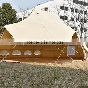 2 Central Poles 6m Emperor Bell Tent Canvas Luxury Camping Bell Tent thumbnail-6