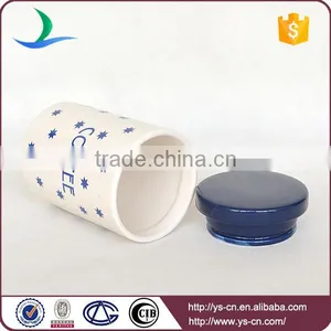 Blue Stars Ceramic Tea Coffee Sugar Canister Set thumbnail-4