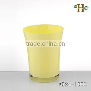Handmade Dutch Small Glass Flower Pot, Colored Simple Home Use Glass Vase thumbnail-4