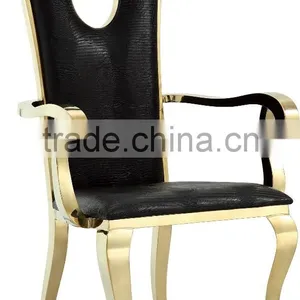 Luxury High Quality New Design Stainless Steel Dinning Chairs A02-2G thumbnail-1