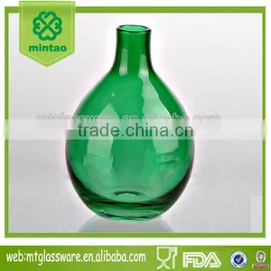 Hand Made Cheap Cute Mini Green and Rose Gold Color Galss Vase Pastorable thumbnail-1