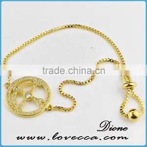 2017 Various Pattern Chain Link Bracelets for Your Choice Women Gold Micro Pave Bracelet Link Zircon thumbnail-3