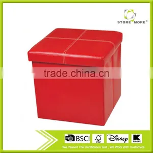 Folding Storage Ottoman, 14.9 by 14.9 by 14.9 Inches thumbnail-1