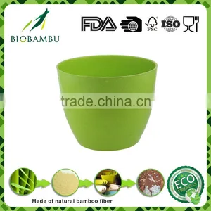 Low Price Best Design Eco-friendly Bamboo Fiber Flower Pot Seeding Pot thumbnail-1