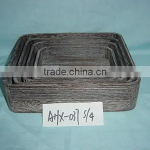 Wooden Flat Tray With Handles thumbnail-1