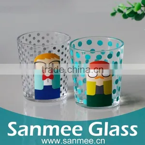 Green And Grey Color Carton Decal Cold Drinks Glasses thumbnail-1