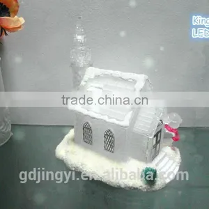 2015Dongguan Acrylic 7inch Snow House With LED Color-changing Light thumbnail-2