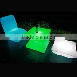 L Shaped Glowing Led Lounge Chesterfield Sofa thumbnail-1