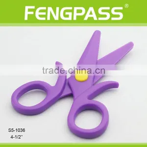 S5-1036 4.5 Inch Plastic Blades With Plastic Handle Small Scissors thumbnail-3