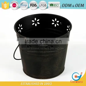 Iron and Zinc Homeware Flower Pots for Outside Decorative Garden Pots thumbnail-3