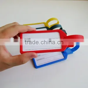 Hot Selling Assorted Colors 10*5.0cm Plastic Square-shape Travel Flight Tags thumbnail-2