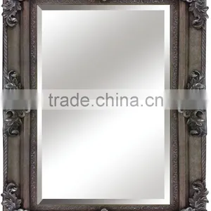 Antique Charcoal Photo Frame Resin Flower Wooden Frame Mirror for Oil Painting thumbnail-1
