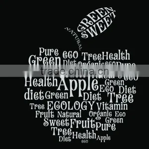 Creative New Apple Design Custom Heath Fruit Tree Various Letters Heat Transfer Plastisol/Screen Printed Sticker For T-shirts thumbnail-1