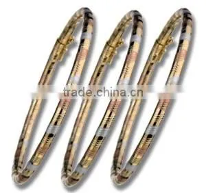 6 MM, Gold Plated Bangle, Machine Cut Bangle, Fashionable Bangle, Designer Bangle. thumbnail-2