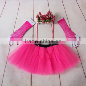 Plus Size Neon Woman Costume 80s Hen Fancy Dress Tutu Skirt Party Costume thumbnail-4