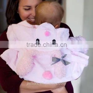 High Quality Fancy Cotton Bathrobe in Pink Poodel thumbnail-4