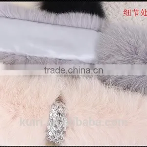 Fashion Women Scarves Winter 2016 High Quality Natural Fox Fur Scarf Collar Cute Girls Real Fur Wraps Scarves thumbnail-6