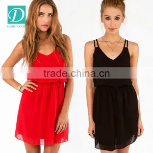 Summer Women Dress New Design Sleeveless Short Dress thumbnail-1