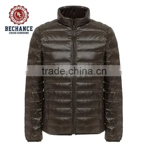 OEM Service Men Ultra Light Black Winter Down Jacket Packable Lightweight Coat Short Outwear PQ401 thumbnail-5