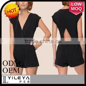 2015 Spring Summer High Quality Fashion Chiffon Jumpsuit Shorts thumbnail-1